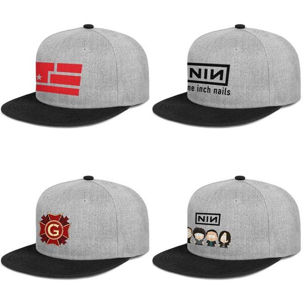 

nine inch nails man black mens and women snap back,flat brimcap ball cool designer customize youth hats logo inch year zero nine nails, Blue;gray