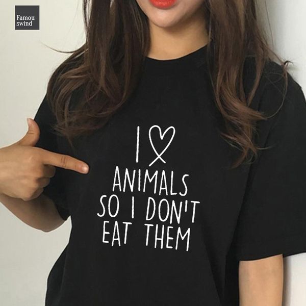 

i love тенниски животных так что я не ем их забавной vegan юмор mens women t shirt femme tshirt tee, White