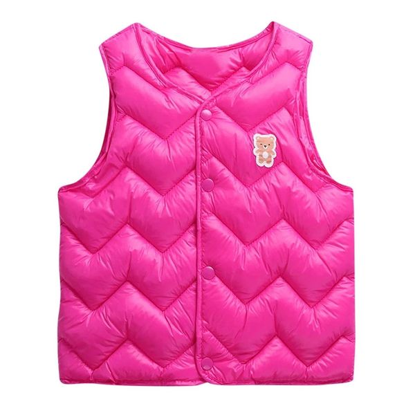 

shujin toddler children clothes cartoon outerwear baby girl boy down cotton vest jackets new kids gilet winter vests waistcoat, Blue