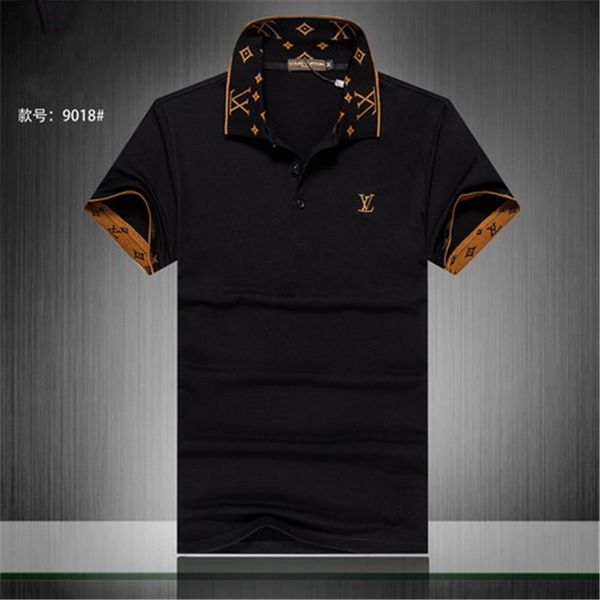 

Luxury men de igner polo t hirt ummer hort leeved turn down collar hort leeved top polo hirt