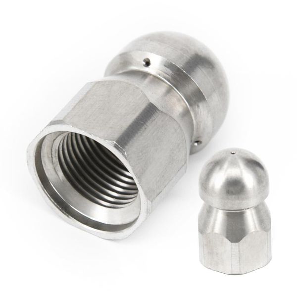 

3/8 1/2f pressure washer drain sewer cleaning pipe jetter rotary nozzle 5 jet