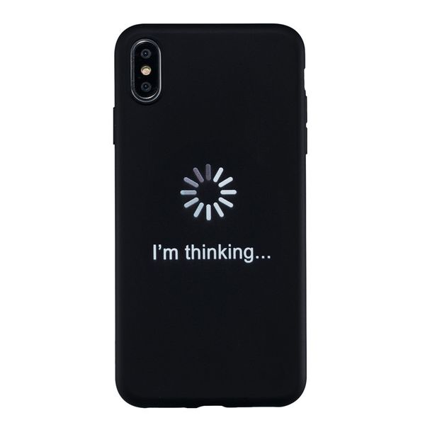 

coque funda cover for iphone x xs xr xs max case black soft tpu matte simple strokes of personality abstract painting phone case