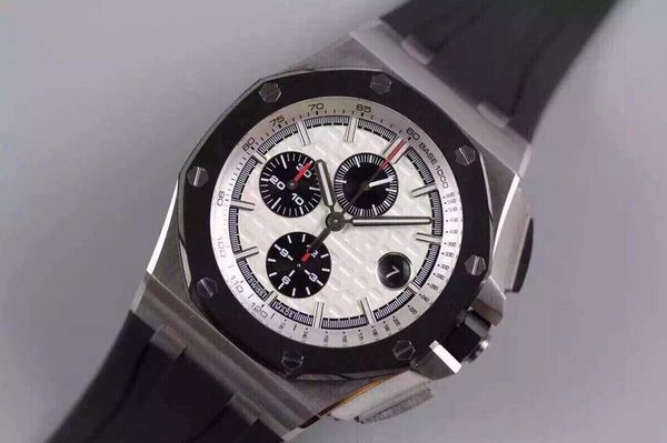 

factory supplier wristwatch new white dial quartz chronograph movement men's watch watches wristwatch, Slivery;brown