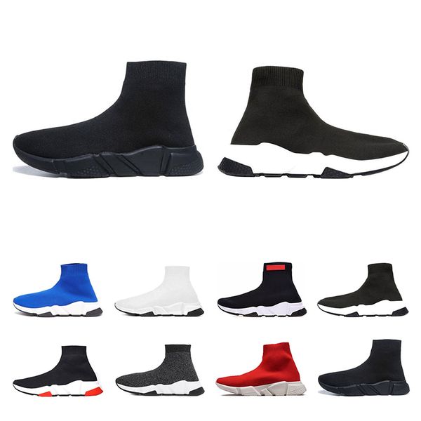 

balenciaga black Socks shoes Arrived 2019 Mens women Boots sneaker new style Triple white and Black elastic fabric size 36-45