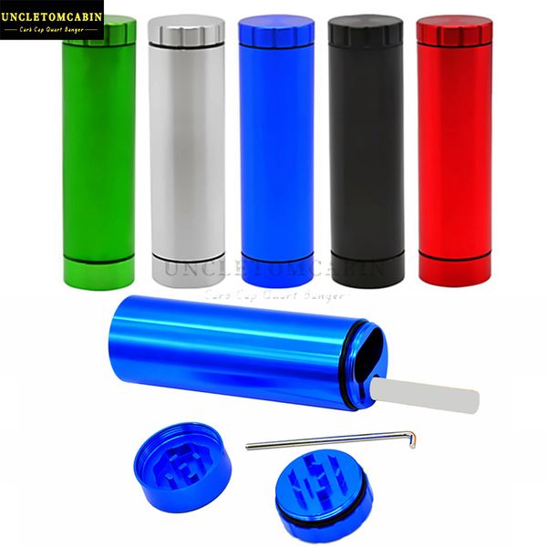 

Automatic Ejection Dugout With Grinder Cigarette Case Holder Metal Aluminum Pocket Cigarette Case Composite Cigarette Case And Box