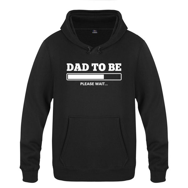 

dad to be - expecting baby loading hoodies men 2018 men's pullover fleece hooded sweatshirts, Black