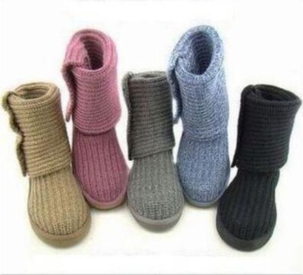 VENDA QUENTE DESIGN CLÁSSICO AUS BOTAS FEMININAS DE NEVE U58190 KNITTING ALTO CURTO BOTAS FEMININAS MANTER QUENTE BOTAS US3-12