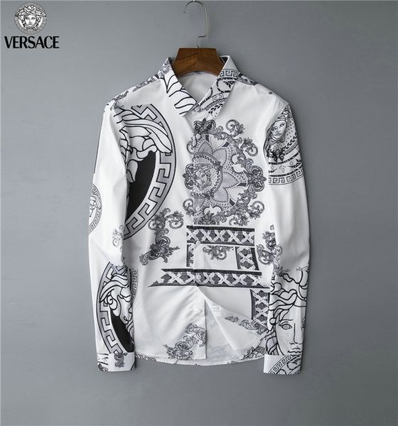 

brand mens designer long sleeve shirts firmate dress shirts fashion casual luxury shirt plaid shirt homme button up 028