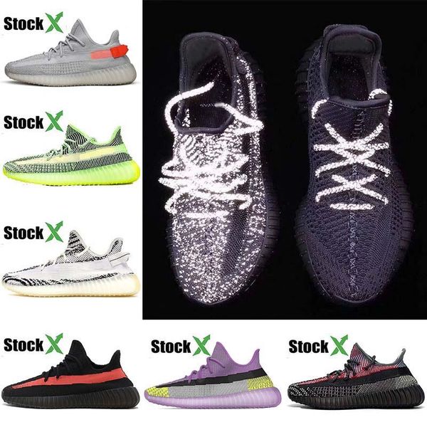 

36-48 black clay static white reflective sneakers 3m gid glow running shoes for men women beluga zebra blue tint sesame designer trainers