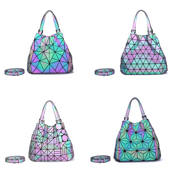 

designer-casual simply large buckets bag designer square women handbags luxury pu luminous shoulder laser bags female tote 2020 #497