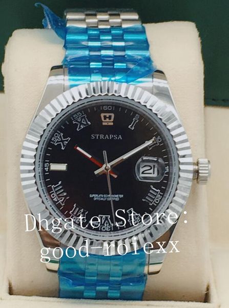 

men's jubilee bracelet watch mens automatic 2813 wimbledon roman dial 126334 116334 116300 126300 full steel men oyster datejust watche, Slivery;brown