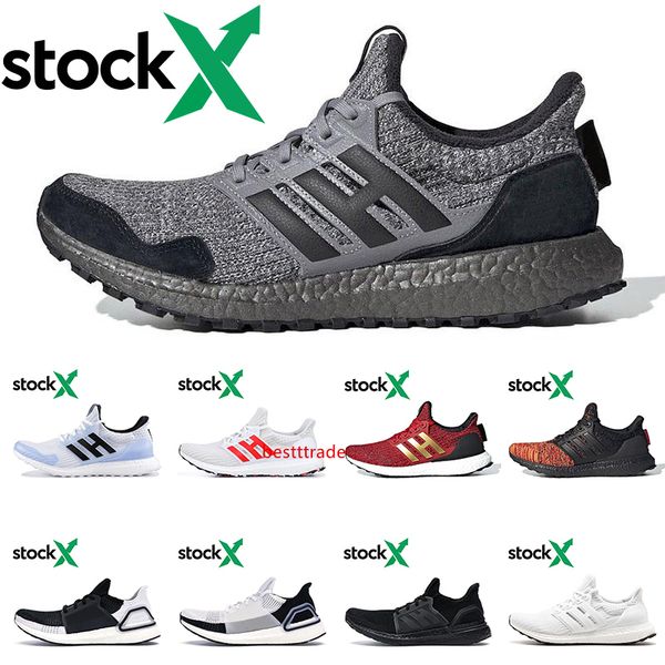 

stock x ultra men women running shoes game of thrones white walker triple black white oreo red stripes orca trainer breathable 36-45