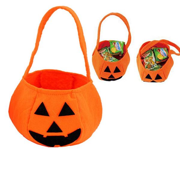 

halloween pumpkin gift bags storage sack bag trick or treat cute basket kids candy handbag pouch tote non-woven bag dhl an2663