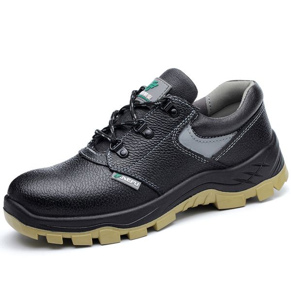 

anti-smashing, anti-piercing, wear-resistant pu sole, cowhide safety shoes and protective shoes, Black