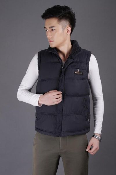

new arrival casual padded clothes waistcoat clothing men autumn winter fashion vest mens plus size xl 2xl 3xl 4xl 5xl, Black;white