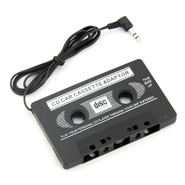 3.5mm Adaptador de Cassete de Áudio Do Carro Universal Adaptador de Fita Cassete de Áudio Estéreo para MP3 Player Telefone PRETO 500 pcs