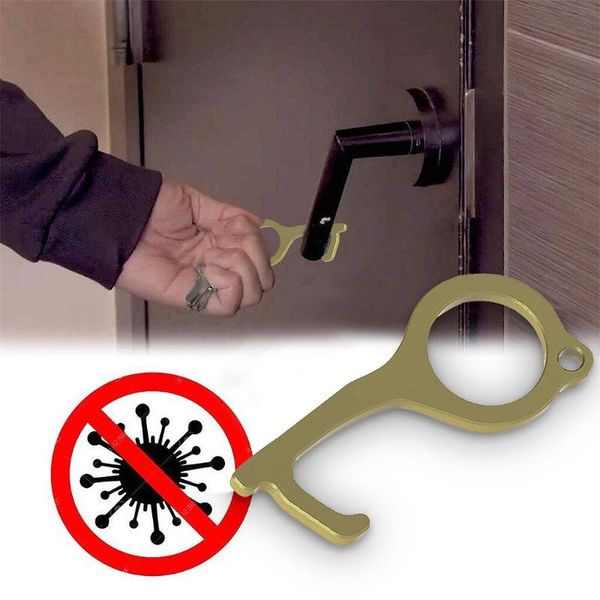 

selling 2020 products contactless safety door opener safety protection isolation brass key door opener support dropshipping