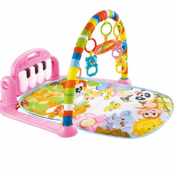 

3 in 1 baby play mat kid gym toys infant carpet rattles with piano musical playmat crawling activity education toy