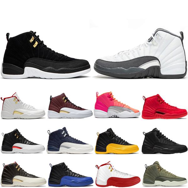 

sale dark grey 12s basketball shoes for men 12 reverse taxi game royal triple black gym red gamma blue mens sports sneakers