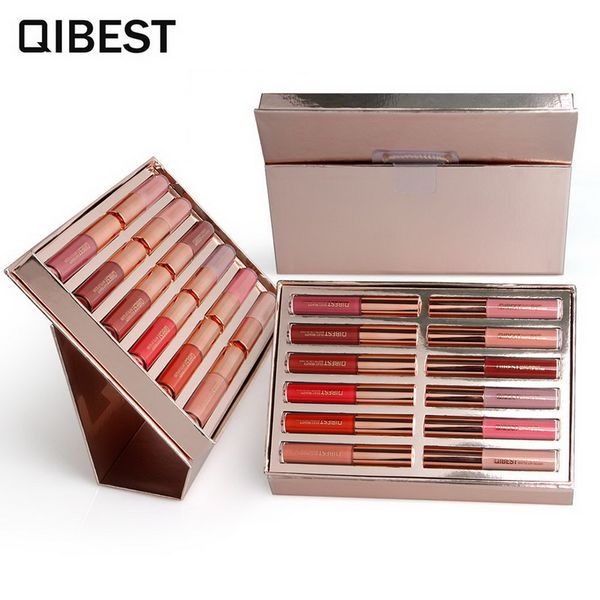 

brand long-lasting matte lip gloss sets liquid lipsticks 12 colors in 1 set gift women new makeup lipstick easy to wear#