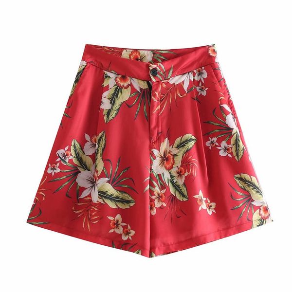 

polyester print appliques low straight shorts feminino bb40-9259 european and american wind printed shorts, White;black