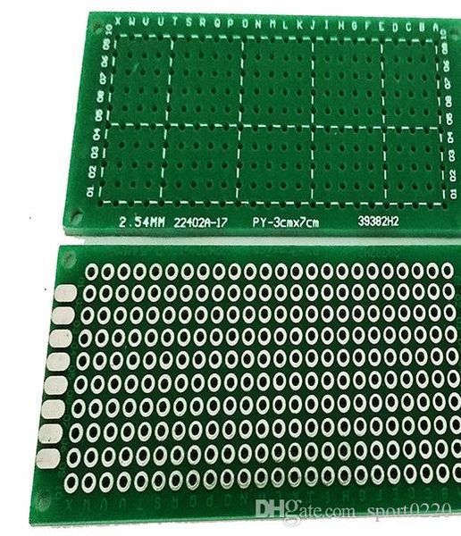 

4pcs pcb single side prototype board circuit protoboard universal stripboard prototyping veroboard 2x8 3x7 4x6 5x7 1pcs each mixed 2 layer