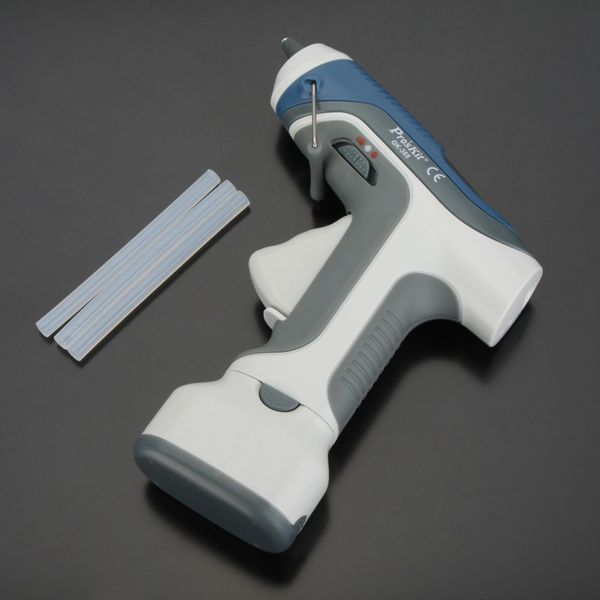 

7w 6v melt glue gun battery cordless glue gun+ 3pcs 7mm sticks led lighting for diy model living craft repair tools kit