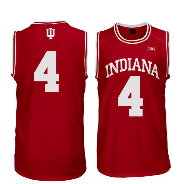 

isiah thomas stitched mens indiana hoosiers robert johnson juwan morgan josh newkirk red white college jersey, Black