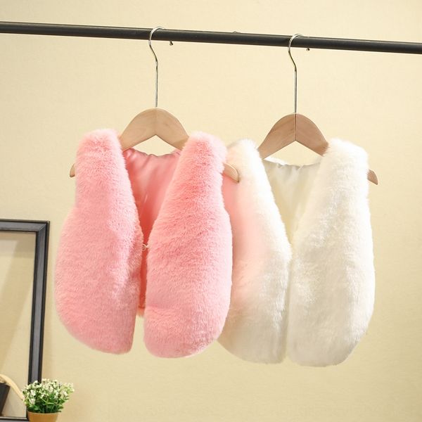 

girl's wool clothes imitation fur coat girl's western style waistcoat warm children's warm vest imitation fur vest, Camo
