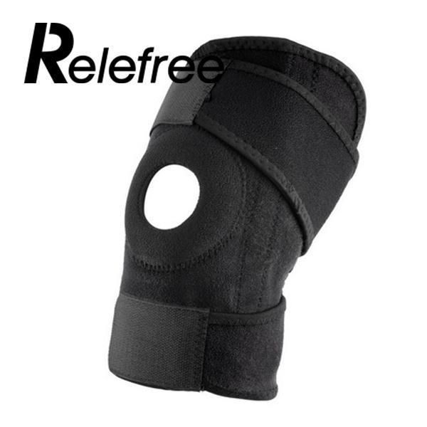 

adjustable elastic knee support bracket kneepad patella knee pad basketball sports training safety strap brace protective tape, Black;gray