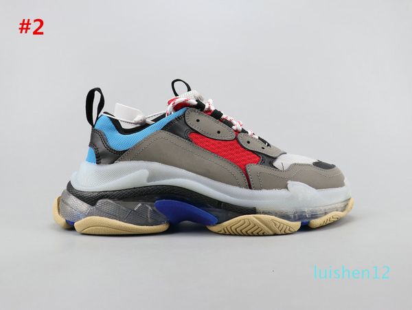 

paris тройной-s 3,0 caystal bottom подушка sneaker для хорошего качества мужчины женщина дизайнер обуви марочной повседневная обувь кроссовк, Black