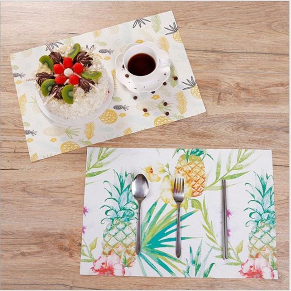 

printed leaf flower ins pvc western mat table coasters non-plate and bowl mats