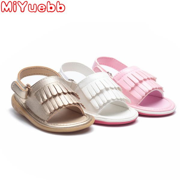 

0-18 months toddler sandals buckle method fringe decoration 2020 summer fashion baby girl & boy flat heel sandals baby, Black;red