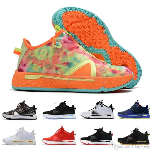 

paul george pg 4 basketball shoes pg4 gatorade grey white zipper zoom men sports zapatos trainers sneakers size 40-46