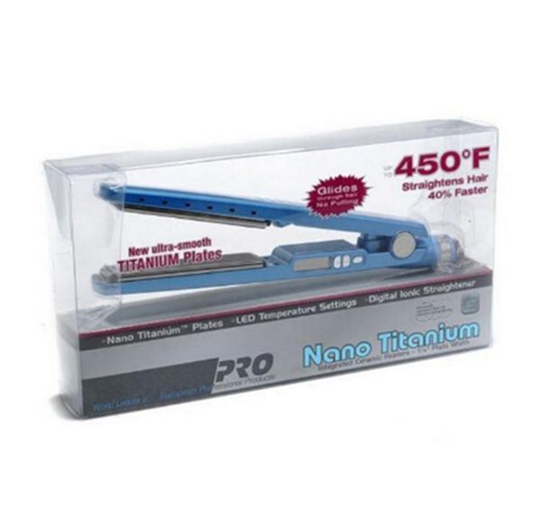 

seller hair straighteners pro na-no titanium 1 1/4 plate flat iron ionic hair straightener dhl ship, Black