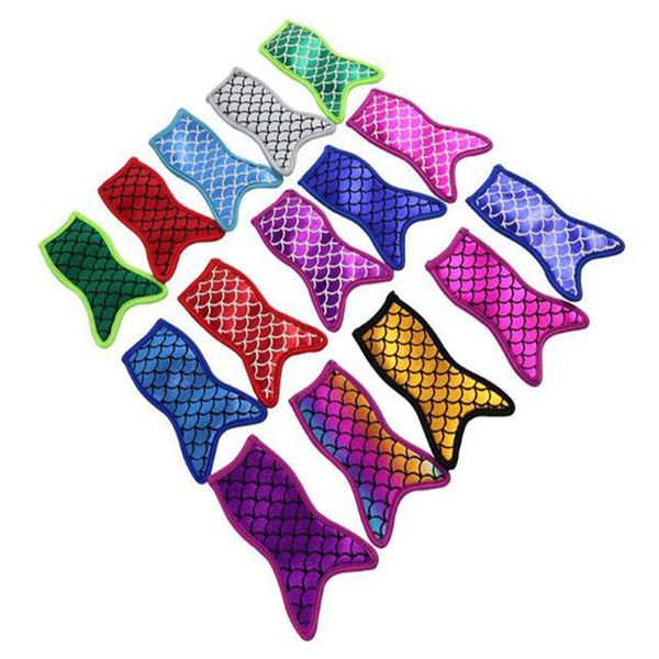 Home Bling Sparkle Antifreezing Mermaid Sacos de picolé portadores de gelo Sleeves Freezer Reutilable Childable Infantil Presente de verão