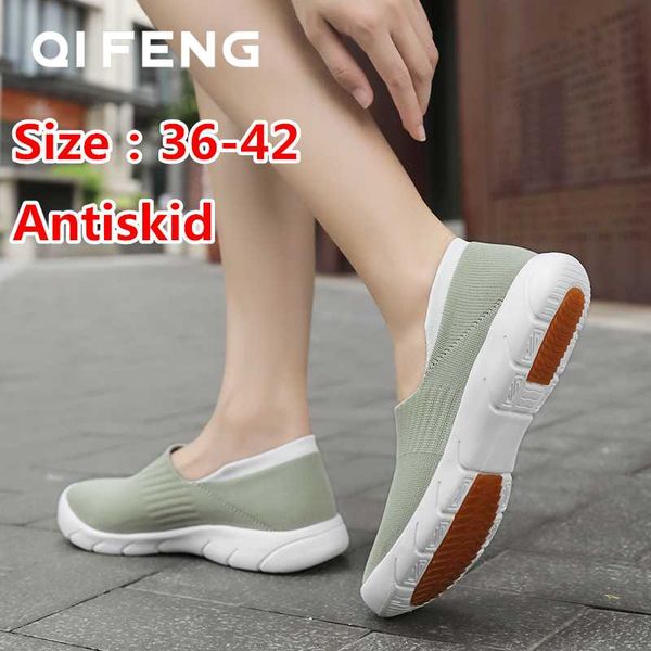 

running shoes woman spring sport shoes large size summer new mesh sneakers breatheable sock sneaker women flats slip on