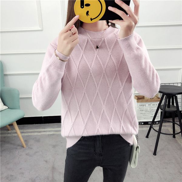 

new fashion 2018 women autumn spring sweater pullovers warm knitted sweaters pullover lady, White;black