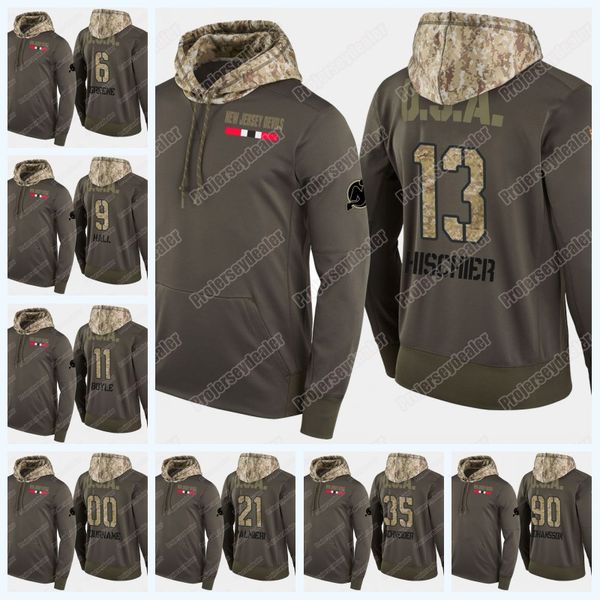 

86 Jack Hughes Camo Hoodie P.K. Subban Wayne Simmonds Nico Hischier Taylor Hall Cory Schneider Martin Brodeur New Jersey Devils Jersey