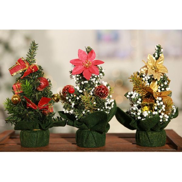 

christmas tree small pine tree mini trees placed in the desknon-woven fabric home decor christmas decoration kids gifts