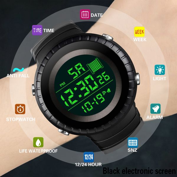 

watch men luxury mens women digital led watch date sport outdoor electronic relogio masculino, Slivery;brown