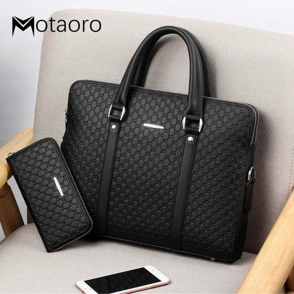 

новые мужчины кожа бизнес портфель человек сумка плеча мужской двойной layers laptop сумочек мужские сумки bolso hombre sac homme