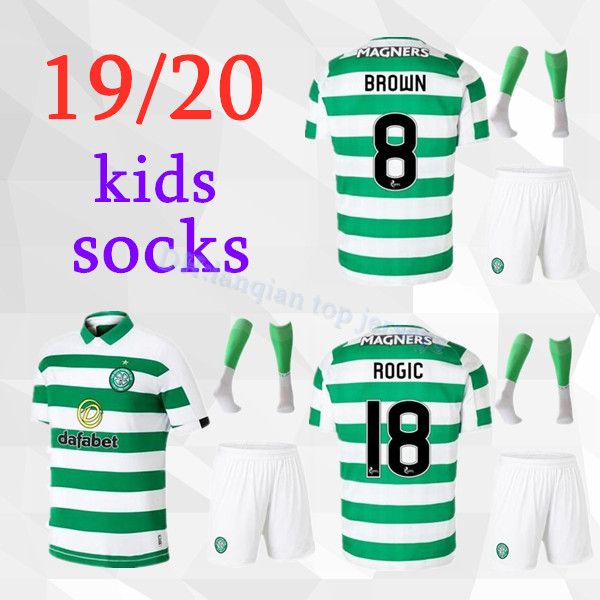 

19 20 mcgregor griffith kid kit occer jer ey new celtic inclair forre t brown rogic chri tie home football hirt boy hort leeve, Black;yellow