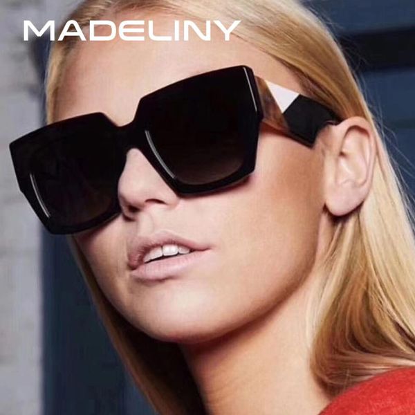 

madeliny fashion square sunglasses women brand design classic vintage 2020 oversized sun glasses lentes de sol mujer uv400 ma090, White;black