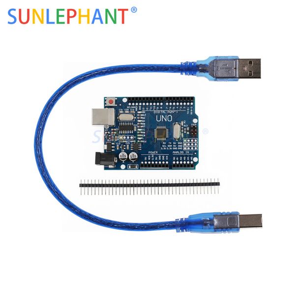 

one set uno r3 ch340g+mega328p chip 16mhz for uno r3 development board usb cable mega 2560