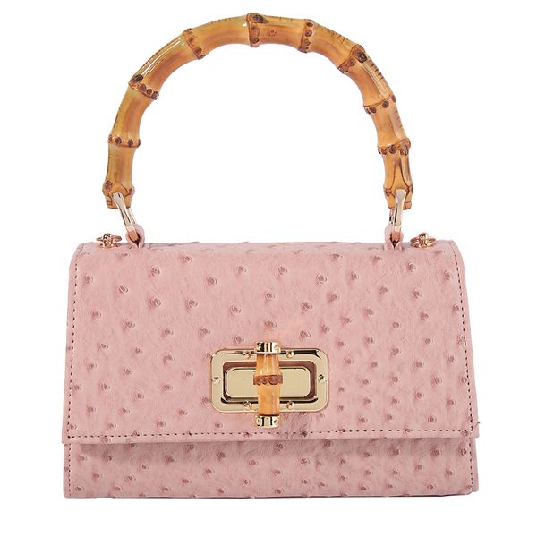 

vintage women's handbag bamboo handle rectangular shoulder bags new sac a main femme leather lady crossbody bag