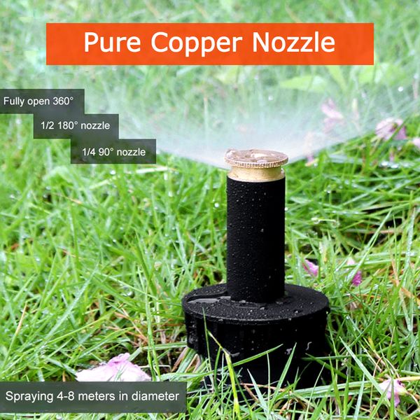 

1pcs 360 degrees up sprinkler head garden watering abs spray 1/2" female thread lawn tool adjustable lifting nozzle