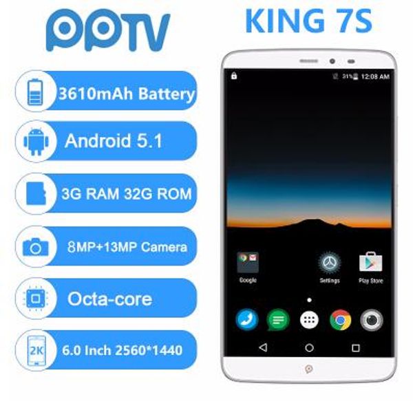 

Pptv king 7 4g mobile phone 6 0 quot naked eye 3d ip 2 5d 2k 2560 1440 helio x10 octa core 3g 32g android 5 1 3160mah martphone