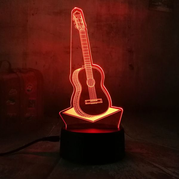 

amroe 3d guitar music led night light 7 colors change touch desk table lamp gift children's bedrooms livingroom home decoration
