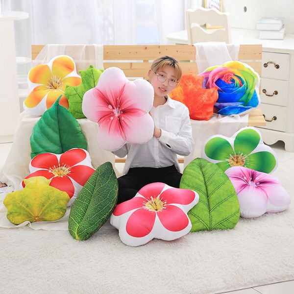 

ggs creative simulation 3d flower and tree leaf pillow plush toy sofa pillow girl birthday gift